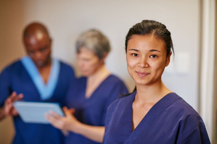Portrait of a female nurse standing